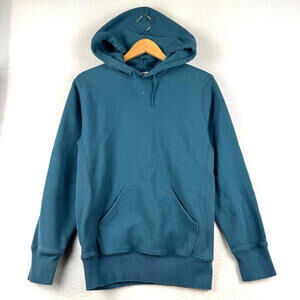 Vintage J Crew Sportswear Mens XS Teal Thick Heavyweight Hoodie Jacket Pullover